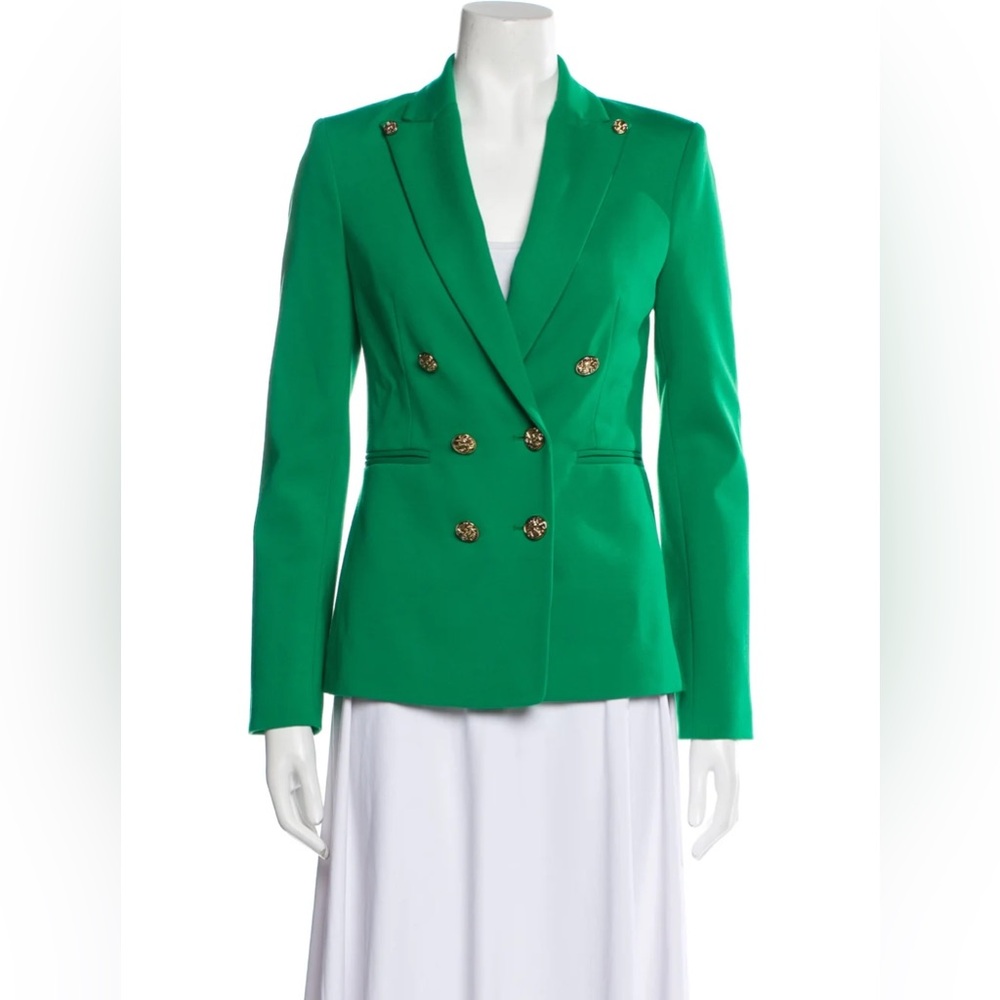 Pinko Green Double-Breasted Blazer